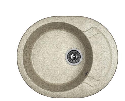 Мойка кухонная из литьевого мрамора Dr. Gans БЕРТА 580 25.040.B0580.408 58*47 см. серый
