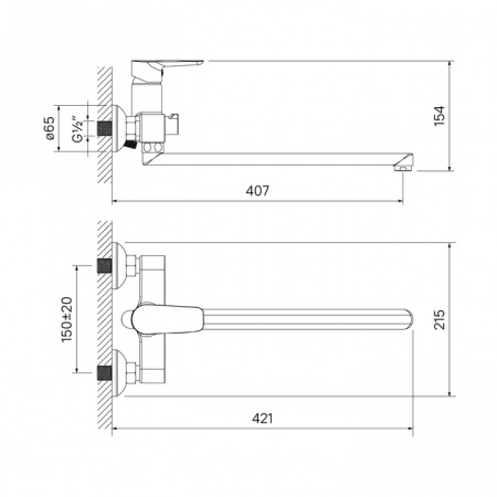 Смеситель IDDIS CLOUD CLOSBL2i10WA универсальный 