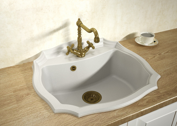 Мойка кухонная керамогранитная Florentina ЭМИЛИЯ 640 20.355.D0640.306 64*55 см. капучино