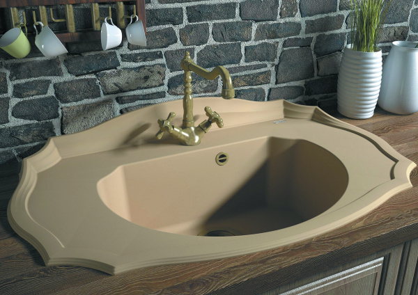 Мойка кухонная керамогранитная Florentina ЭМИЛИЯ 20.340.D0900.201 90*55 см. жасмин