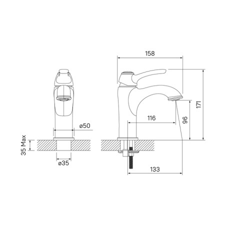 Смеситель IDDIS OLDIE OLDBR00i01 для раковины 