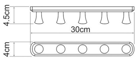 Крючок пятерной WasserKRAFT  K-1075  