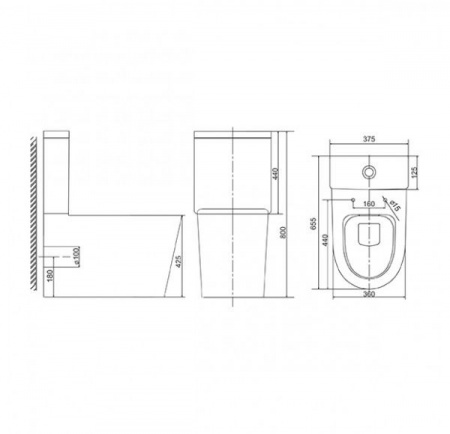 Унитаз-компакт Mirsant TORR   
