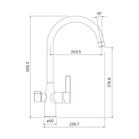 Смеситель IDDIS PURE PURBNFJi05 для кухонной мойки 