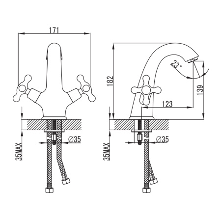 Смеситель IDDIS JEALS 19004T4C для раковины 