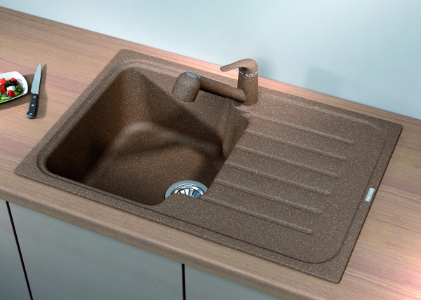 Мойка кухонная керамогранитная Florentina ТАИС 760 20.260.B0760.303 76*51 см. мокко