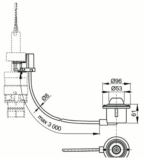 Клавиша для инсталляции Alcaplast  MPO12  