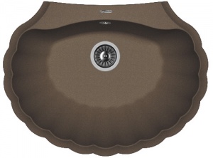 Мойка кухонная керамогранитная Florentina ГРЕБЕШОК 20.345.E0695.303 69,5*52,5 см. мокко