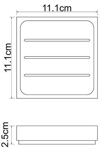 Мыльница настольная WasserKRAFT LEINE K-3829  