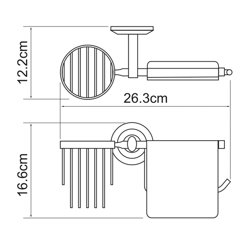 Держатель туалетной бумаги и освежителя воздуха WasserKRAFT RHEIN K-6259  