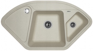Мойка кухонная керамогранитная Florentina КАПРИ 20.185.J1060.305 100,6*57,5 см. грей
