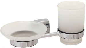 Стакан и мыльница навесной Fixsen KVADRO FX-61306+08  