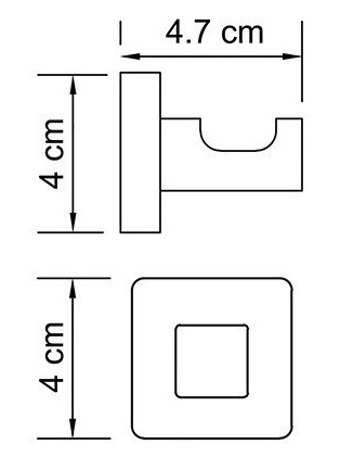 Крючок двойной WasserKRAFT LIPPE K-6523  