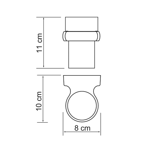 Стакан навесной WasserKRAFT BERKEL K-6828  