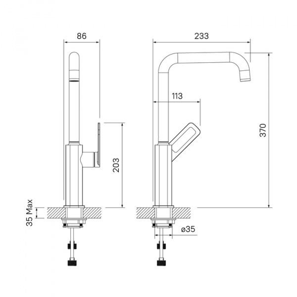 Смеситель IDDIS SLIDE SLIBG00i05 для кухонной мойки  Смеситель IDDIS SLIDE SLIBG00i05 для кухонной мойки