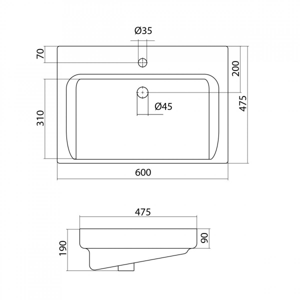 Раковина Santek ТИГОДА 1.WH30.2.082  